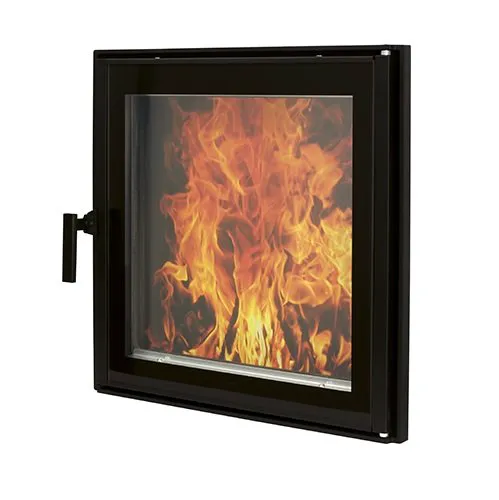 603 HTT Каминная дверца серая с двойным стеклом