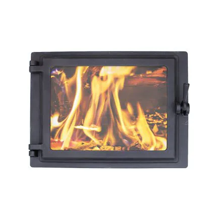 Дверца каминная Панорама Этна Левая