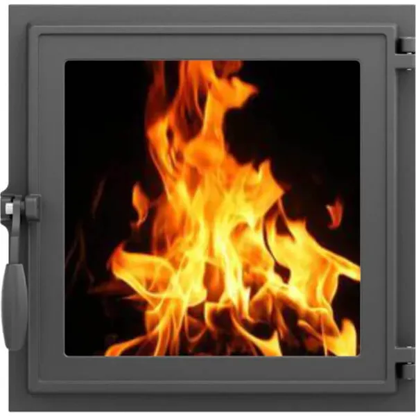 Дверка топочная ДТГ-7КС  «Карелия» со стеклом