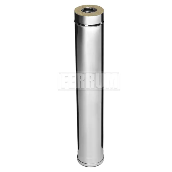 Ferrum Труба Сэндвич 1 м Ø100*200 мм (AISI 430/0.5мм + Zn  цинк  оц.)