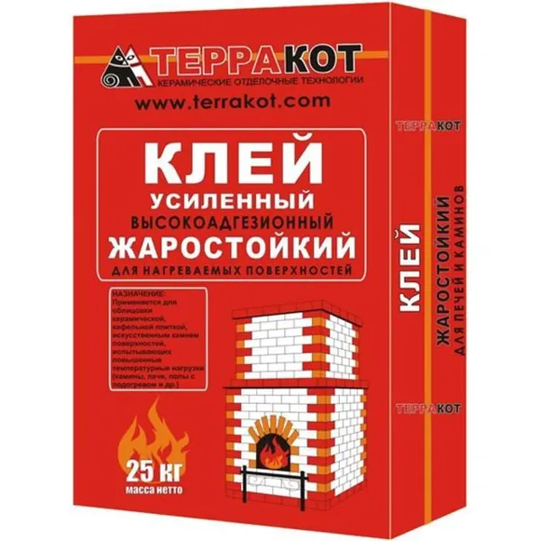 Клей жаростойкий усиленный «Терракот» 25 кг