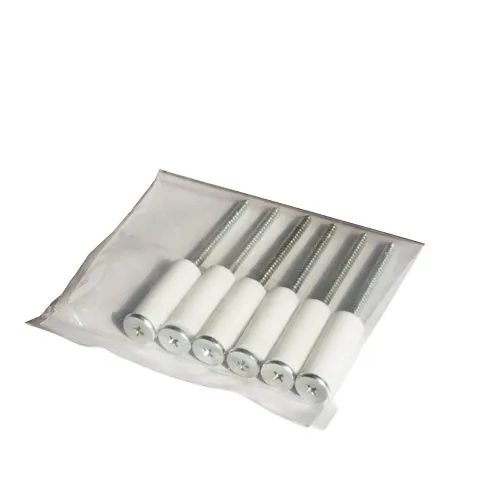 Комплект втулка-изолятор керамическая дистанционная + саморез 6 шт