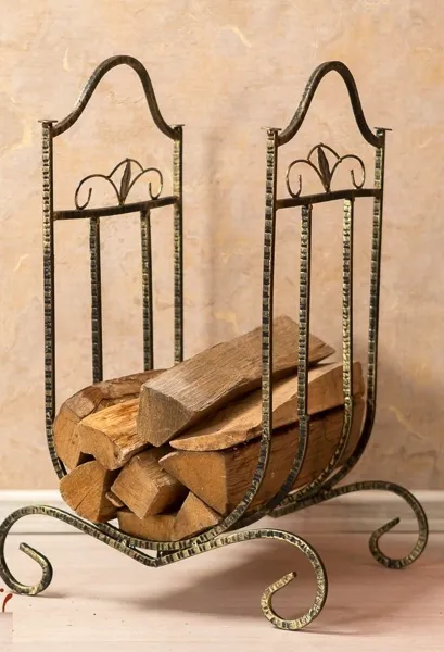 Кованая дровница Прованс D5051 с переноской для дров