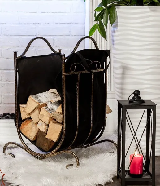 Кованая дровница Прованс D5051 с переноской для дров