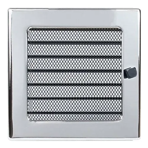 Вентиляционная решетка 170х170 мм. никель. с жалюзи