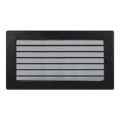 Вентиляционная решетка 170х300 мм. черный с жалюзи