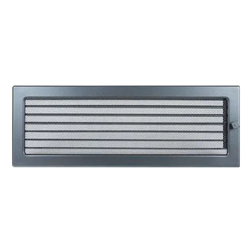 Вентиляционная решетка 170х480 мм. графит с жалюзи