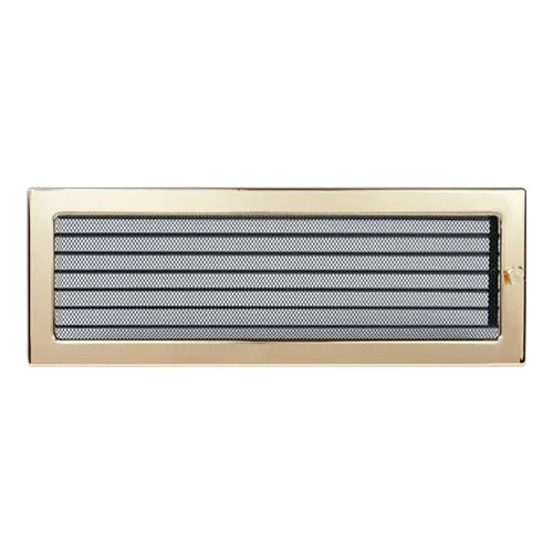 Вентиляционная решетка 170х480 мм. золото с жалюзи
